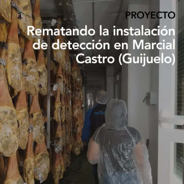 Rematando la instalación de detección en Marcial Castro